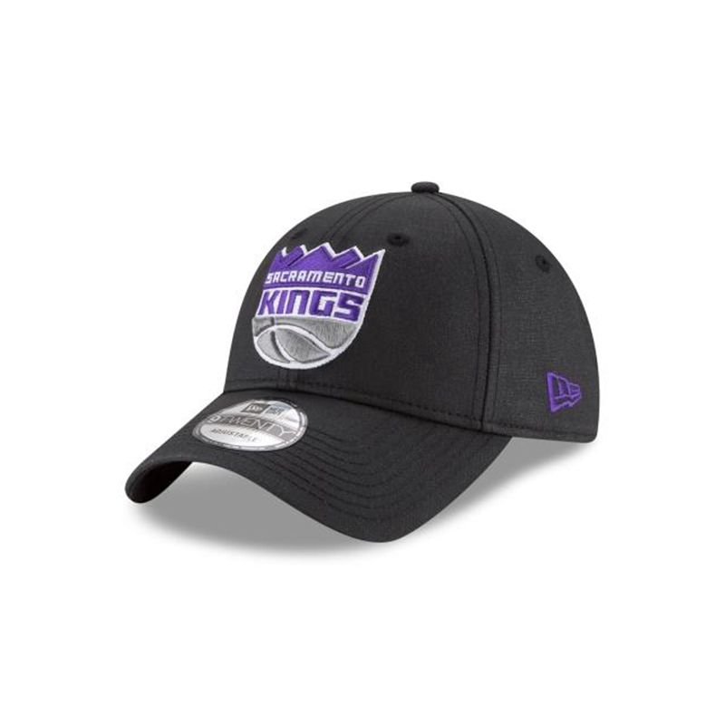 NBA Sacramento Kings Waxed Canvas 9Twenty Adjustable (QOC8953) - Black New Era Caps